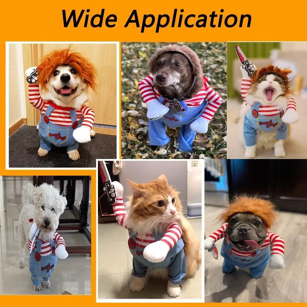 Dog Halloween Doll Costume – Funny Outfit for Small & Medium Pets Pet Halloween Costume Babs