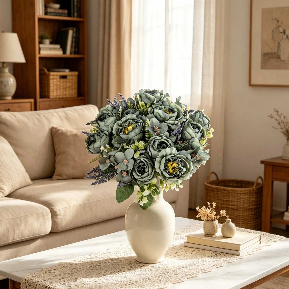 Silk Peony Hydrangea Artificial Flowers – Wedding & Home Decor Artificial Flowers Babs