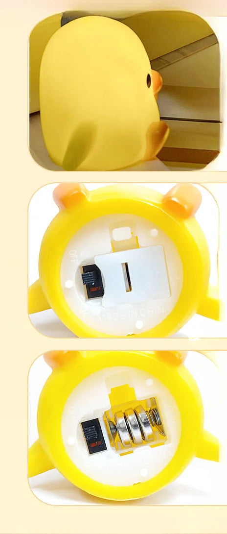 Cartoon Yellow Duck Night Light – Cute Bedside Desk Ornament Novelty Night Light Babs