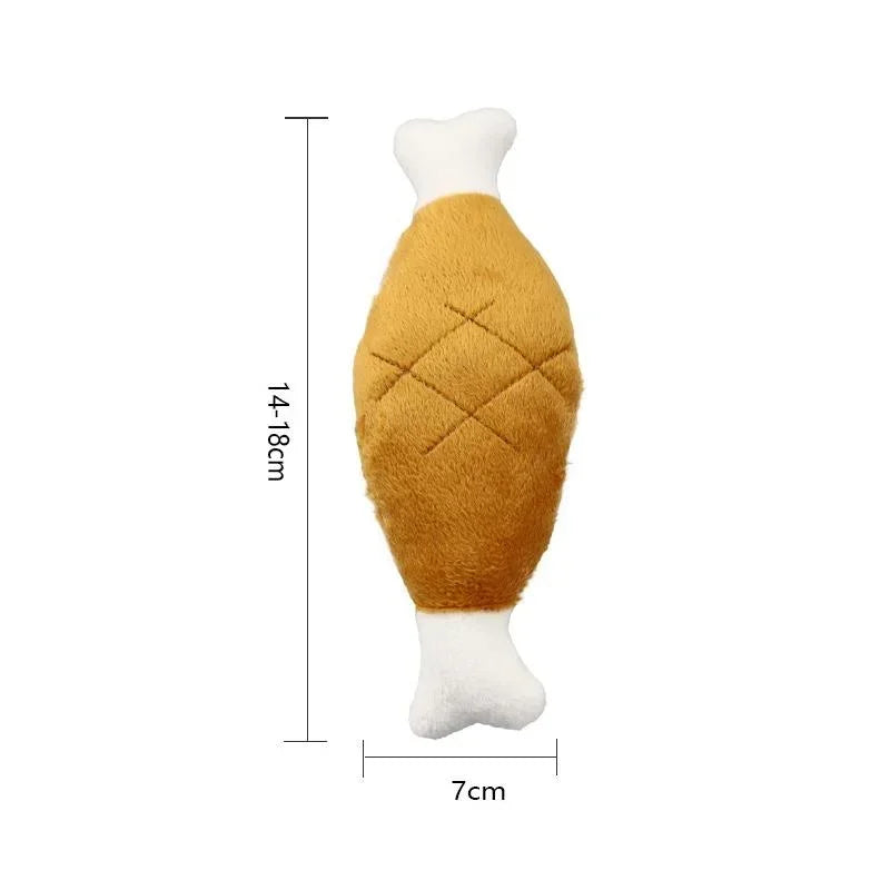 Dog Squeaky Plush Chicken Leg Toy for Dogs & Cats Squeaky Plush Dog Toy Babs