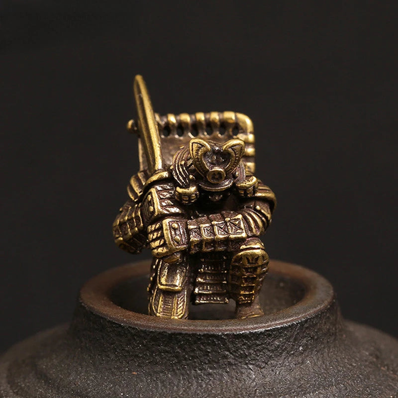 Retro Brass Medieval Warrior Knife Bead Keychain EDC Pendant Keychain Bead Pendant Babs