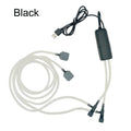 Silent USB Aquarium Air Pump – Mini Dual-Port Oxygenator Aquarium Air Pump Babs Black