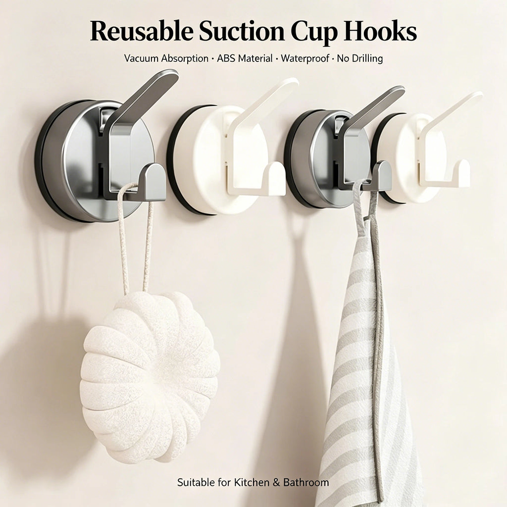Suction Cup Hooks – Waterproof Towel & Robe Hanger | No Drill Suction Cup Hooks Babs