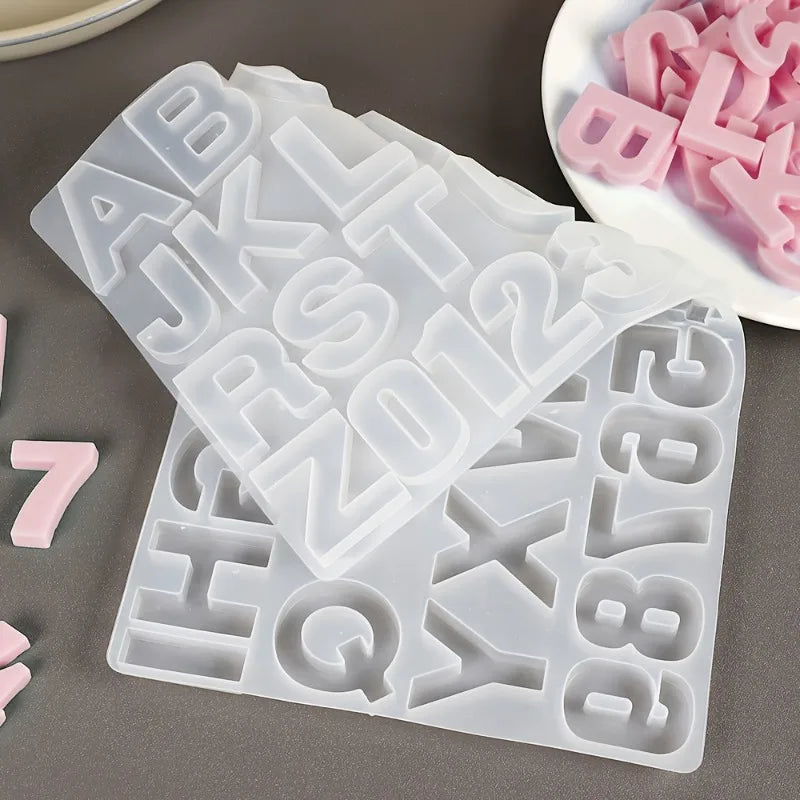 Alphabet & Number Silicone Resin Mold – DIY Jewelry Making Resin Craft Mold Babs