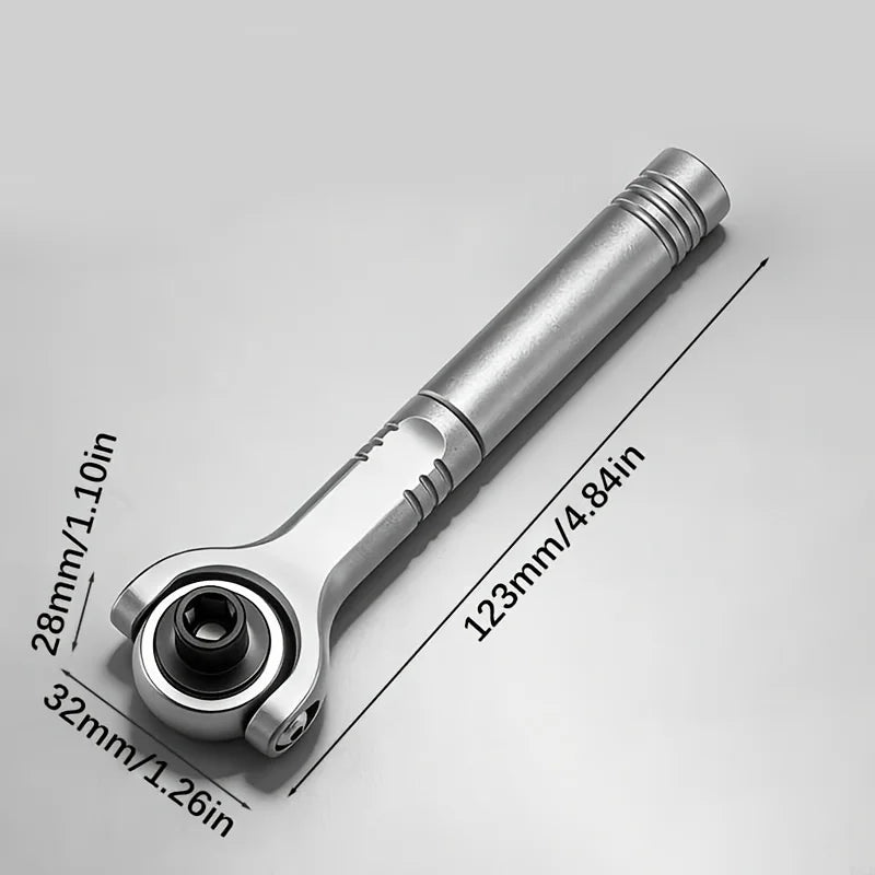 Universal 360° Ratchet Wrench & Magnetic Screwdriver Bit Tool Ratchet Wrench Babs 1pc
