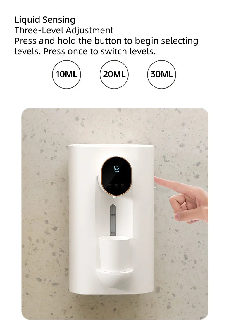 Wall-Mounted Mouthwash Dispenser with 2 Cups | USB-C Rechargeable Mouthwash Dispenser Babs