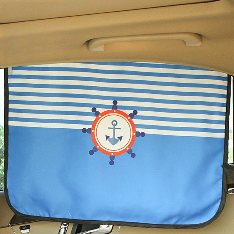 Magnetic Car Window Sunshade – UV Protection Double Layer Curtain Car Window Sunshade Babs