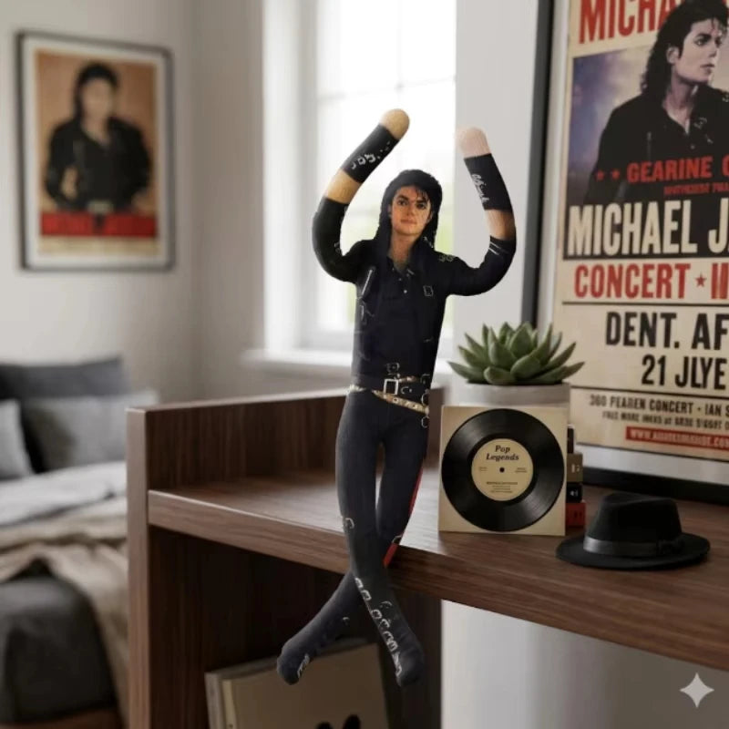 MJ Pop King Plush Figure Doll – Movable Joints & Room Decor Plush Figure Doll Babs