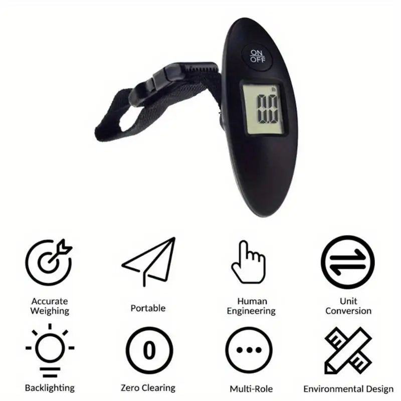 40kg LCD Digital Portable Luggage Scale – Hanging Travel Scale Digital Luggage Scale Babs