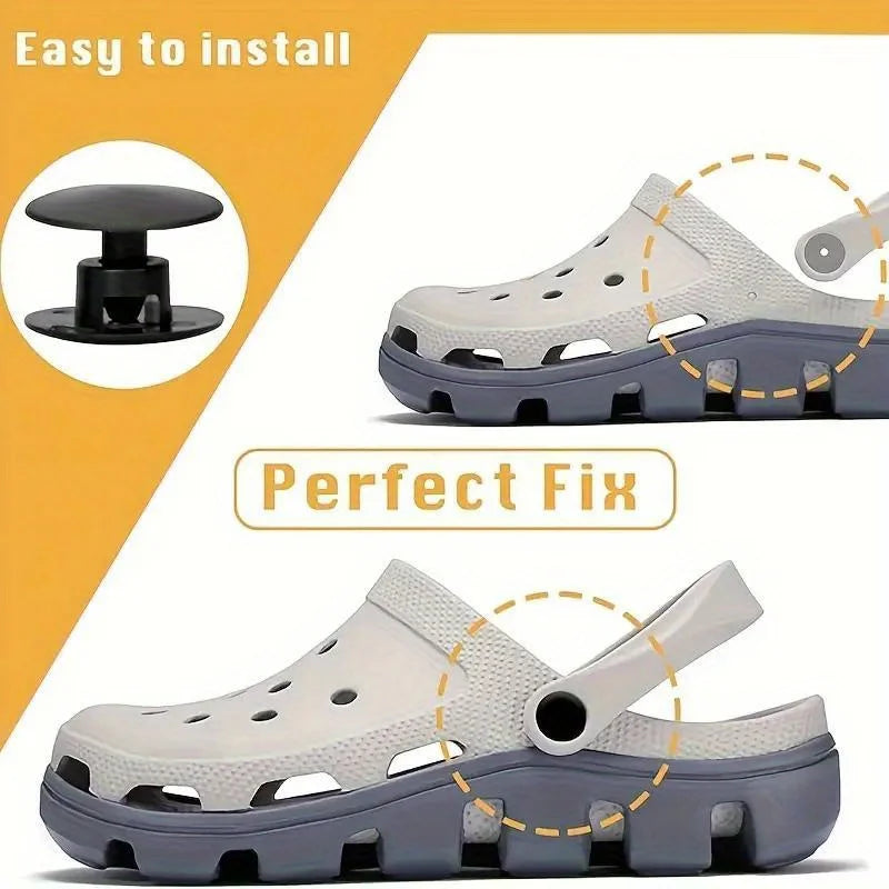 100pcs Plastic Shoe Rivets – Snap Buttons for Foam Clogs Shoe Repair Rivets Babs