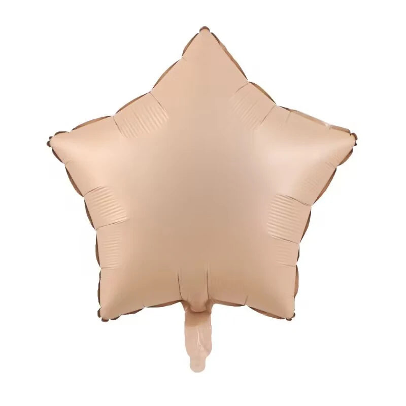 18" Heart & Star Foil Balloons – Retro Colors, Pack of 3-10 Foil Party Balloons Babs Star 10pcs