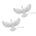 Resin White Dove Christmas Ornaments – Xmas Tree Pendants Christmas Tree Ornament Babs 2pcs