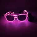 LED Light Up Glasses – Glowing Rave & Party Sunglasses LED Party Glasses Babs (8)-Pink-1pcs