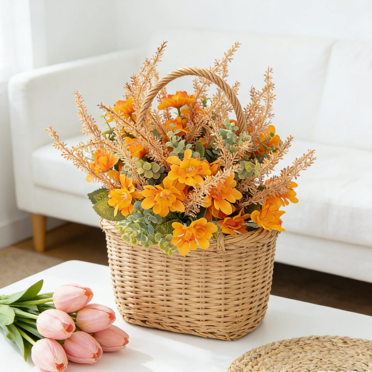 Artificial Silk Chrysanthemum Bouquet – Wedding & Home Decor Artificial Flower Bouquet Babs
