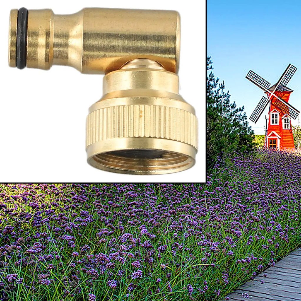 Brass Swivel Elbow Quick Connector 3/4" BSP Female Garden Hose Tap Garden Hose Connector Babs
