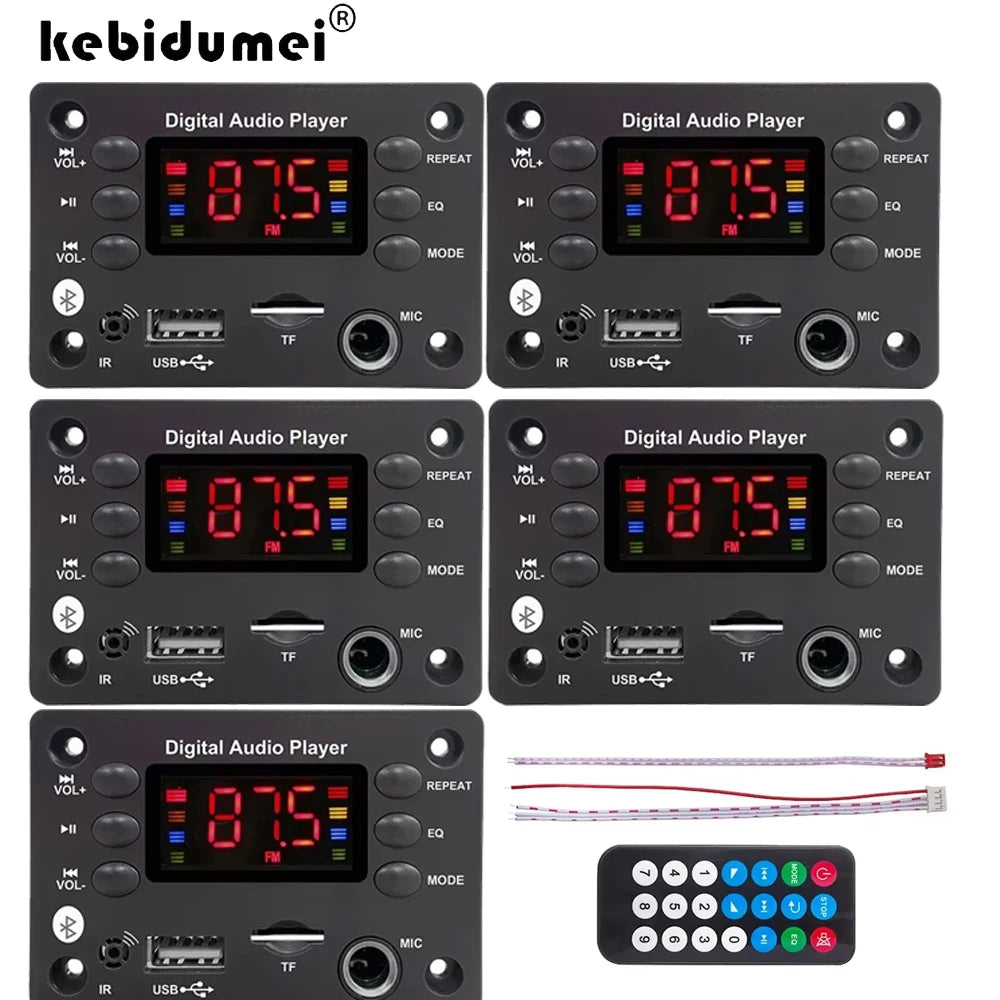 KEBIDUMEI Bluetooth 5.0 MP3 Decoder Board | USB TF FM Radio MP3 Decoder Board Babs