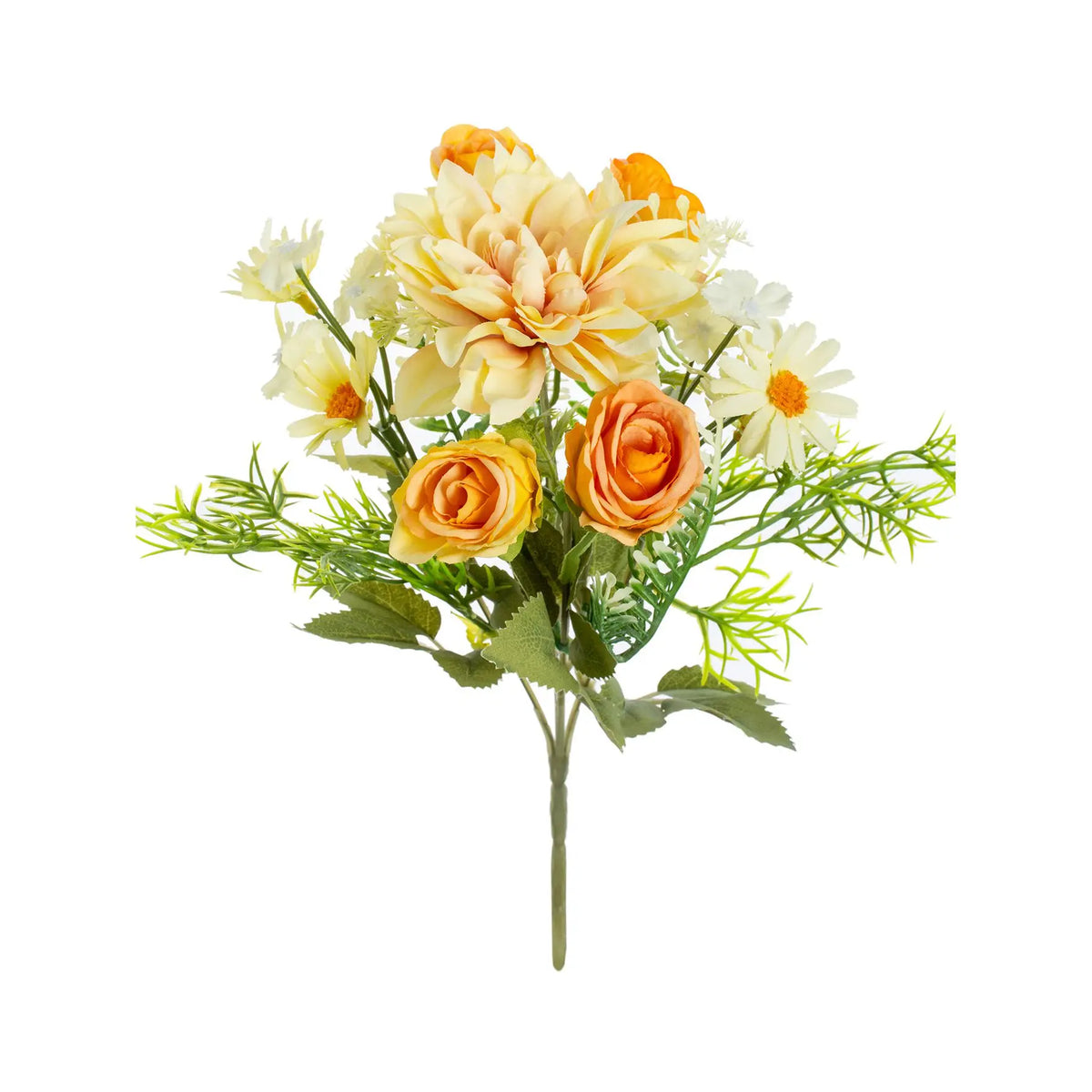 Artificial Silk Rose Bouquet for Weddings & Home Décor Artificial Flower Bouquet Babs YELLOW 1PC