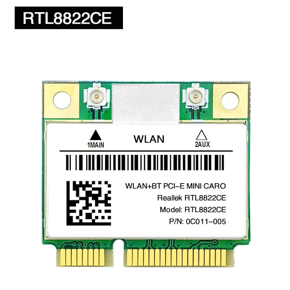 KEBIDUMEI RTL8822CE Mini PCI-E WiFi Card 1200Mbps Bluetooth 5.0 Mini PCI-E WiFi Card Babs RTL8822CE