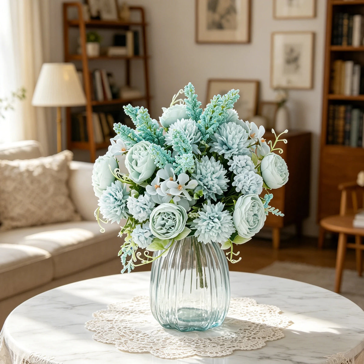 Artificial Silk Peony Bouquet – Wedding & Home Floral Decor Artificial Flower Bouquet Babs