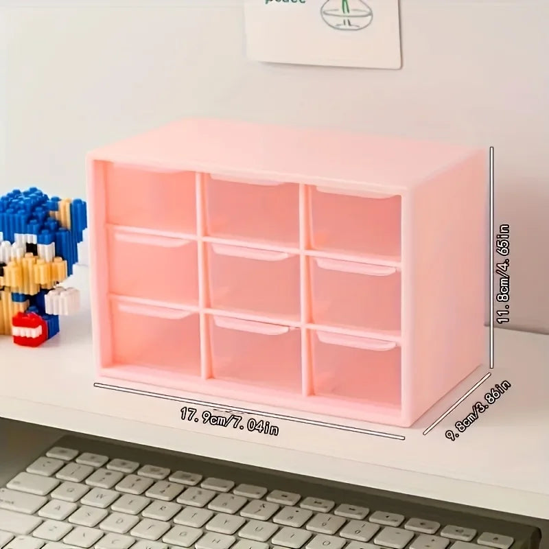 Transparent Drawer Storage Box for Jewelry, Beads & Makeup Drawer Storage Organizer Babs Pink