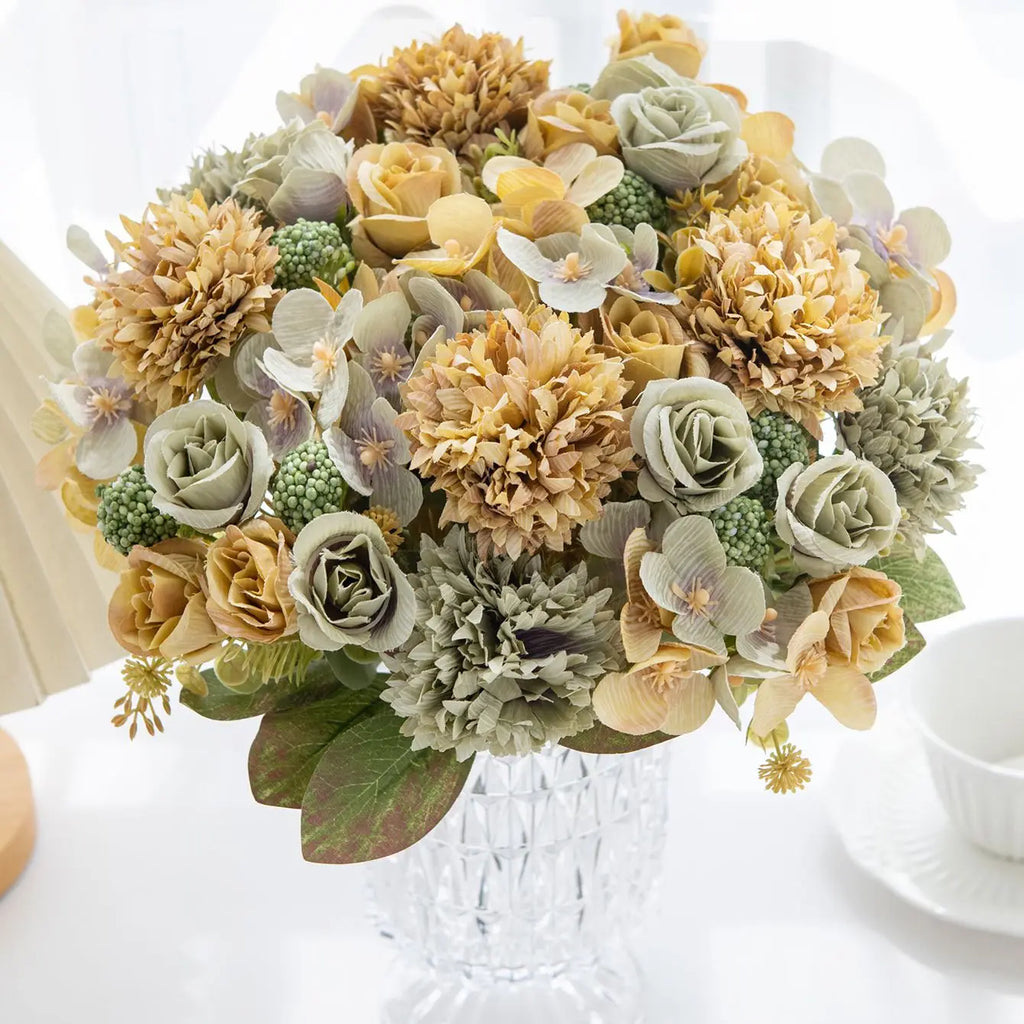 Silk Artificial Rose & Peony Bouquet – Home Decor & Gift Artificial Flower Bouquet Babs