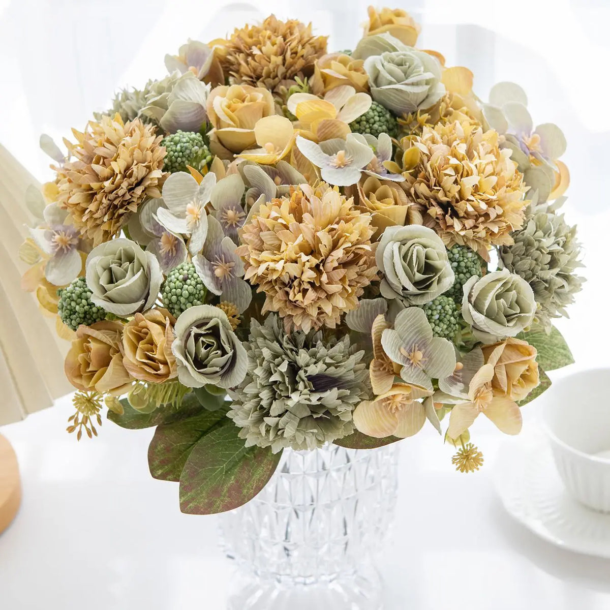 Silk Artificial Rose & Peony Bouquet – Home Decor & Gift Artificial Flower Bouquet Babs