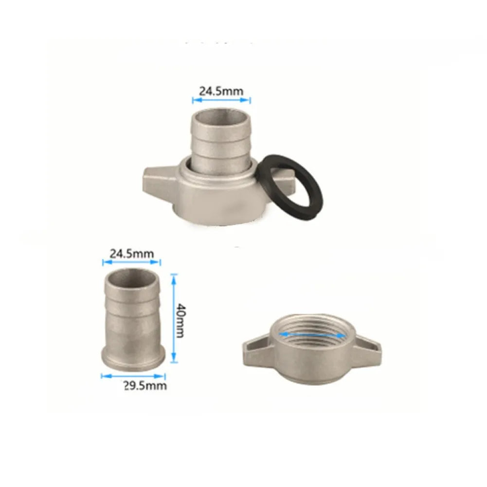 Aluminum Water Pump Pipe Connector with Rubber Gasket 1–3" Pipe Connector Fitting Babs 1 inch