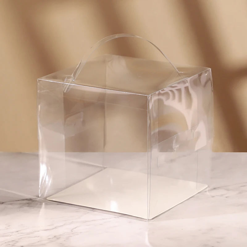 Transparent Cake Box with Handle – Cupcake Gift Packaging 5/2Pcs Cake Packaging Box Babs
