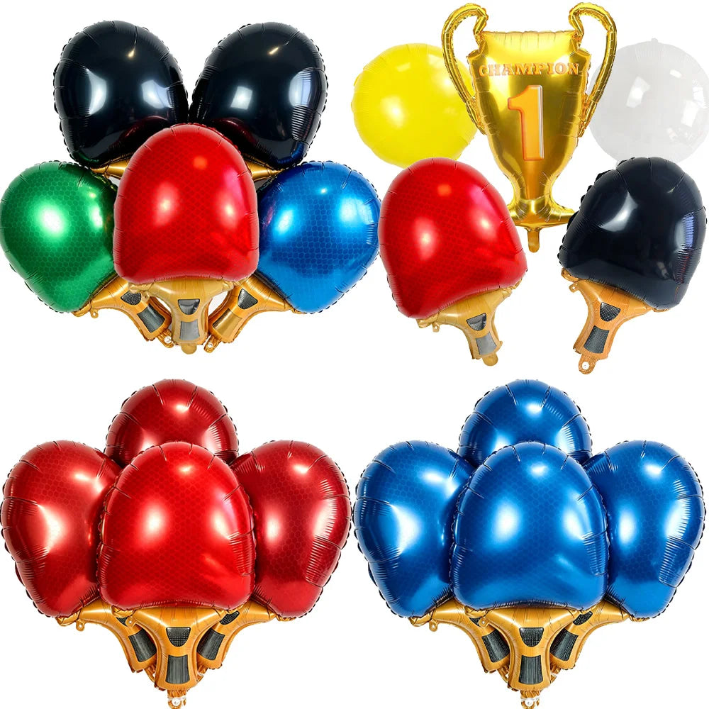 Ping Pong Racket Foil Balloon Set – Sports Party Decor Party Foil Balloons Babs