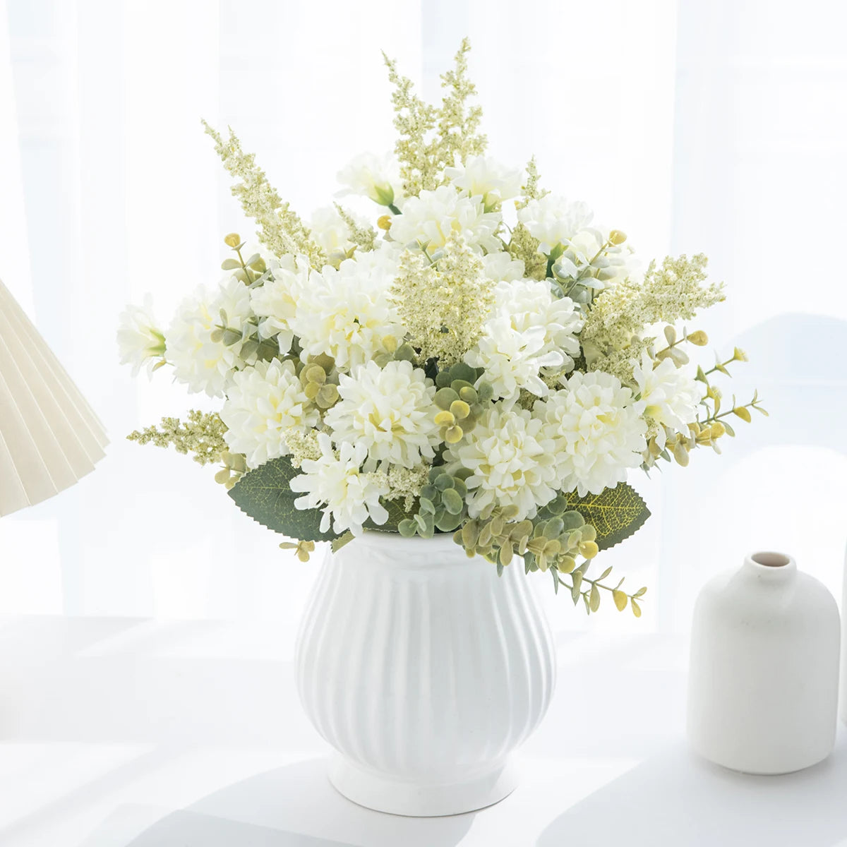 Artificial Silk Lavender Chrysanthemum Bouquet | Home Décor Artificial Flower Bouquet Babs