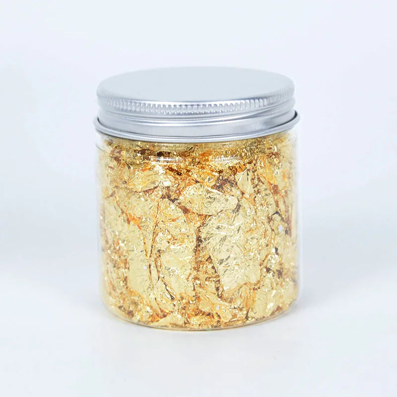 Gold Silver Copper Foil Flakes 3g – Nail Art & DIY Craft Craft Foil Flakes Babs 3g-gold