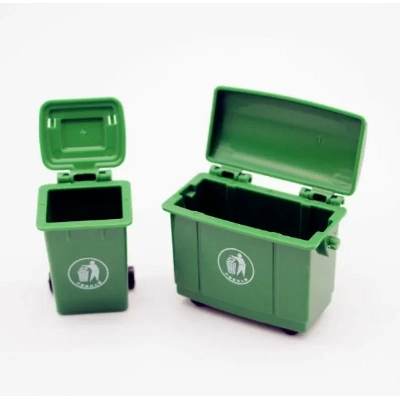 Dollhouse Mini Trash Cans & Tool Car Set – Scene Model Dollhouse Accessory Set Babs