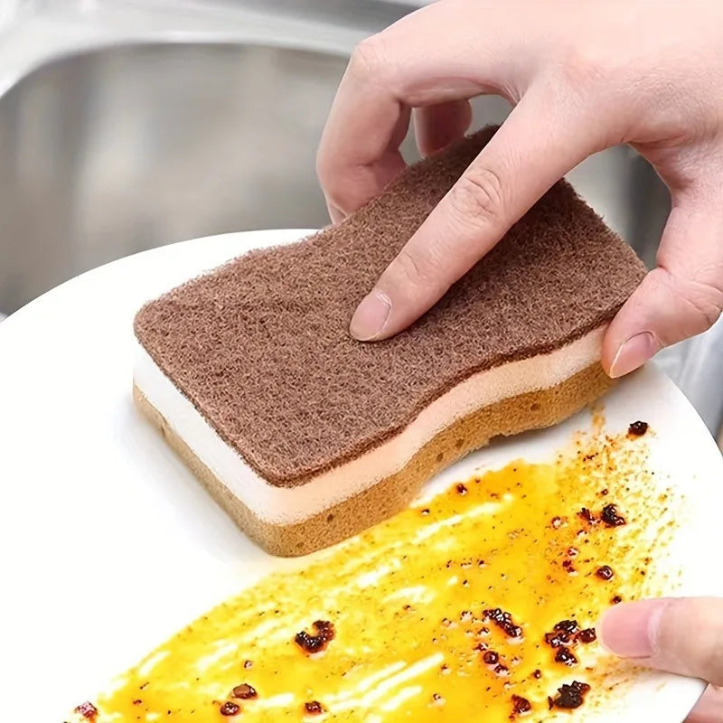 3-Layer Double-Sided Kitchen Scouring Sponge | Durable Kitchen Scouring Sponge Babs