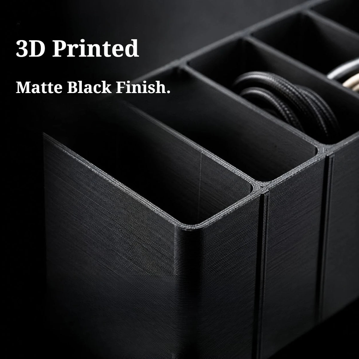 Desktop USB Cable Organizer Box – 22/11 Grid Cord Storage Desktop Cord Organizer Babs