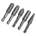 5-Pc Rotary Rasp File Set 1/4" Hex Shank Carving Burr Bits Rotary Rasp File Set Babs 5pcs