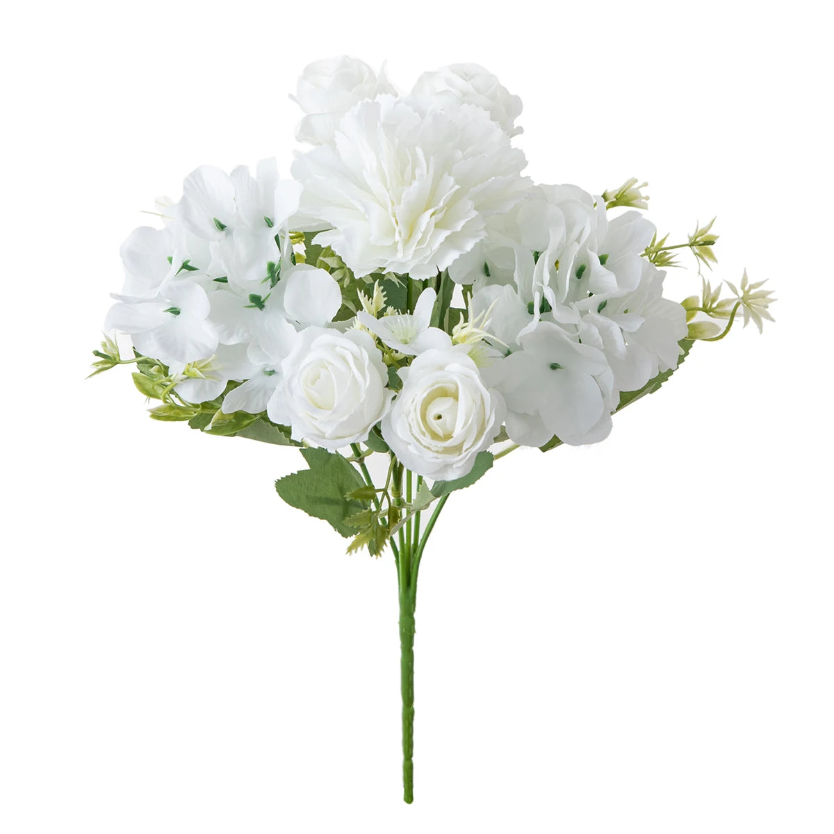 Silk Artificial Carnation Rose Bouquet – Wedding & Home Décor Artificial Flower Bouquet Babs color 1 1pc