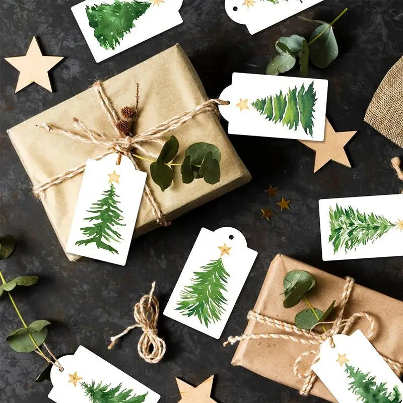 60pcs Christmas Ornament Tags with Hemp Twine | Holiday Gift Christmas Ornament Tags Babs