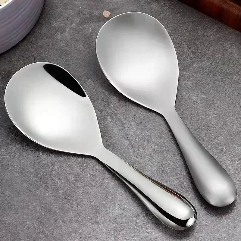 304 Stainless Steel Rice Spoon – Large Non-Stick Kitchen Scoop Kitchen Rice Spoon Babs