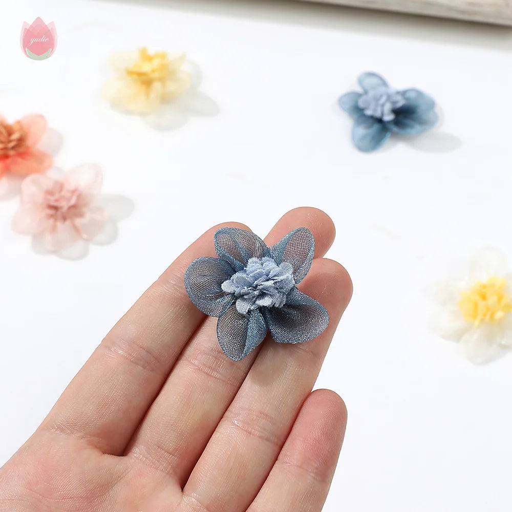 5Pcs 3cm Mini Silk Chiffon Artificial Rose Flower Heads – DIY Décor Artificial Flower Heads Babs