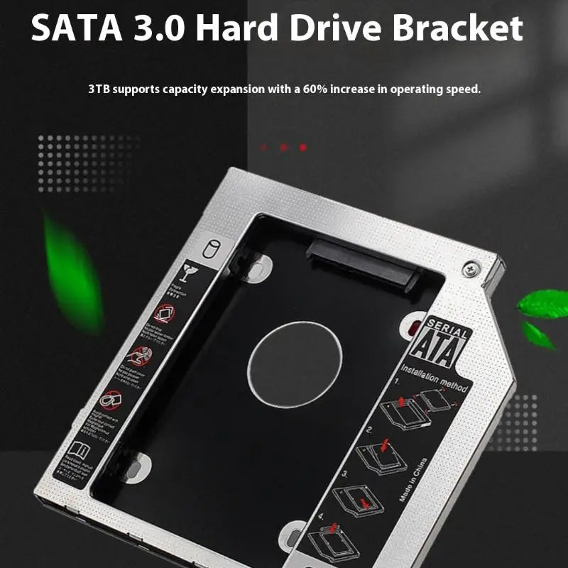 2.5" SSD HDD Caddy 9.5/12.7mm SATA 3.0 Laptop Optical Bay Laptop HDD Caddy Babs