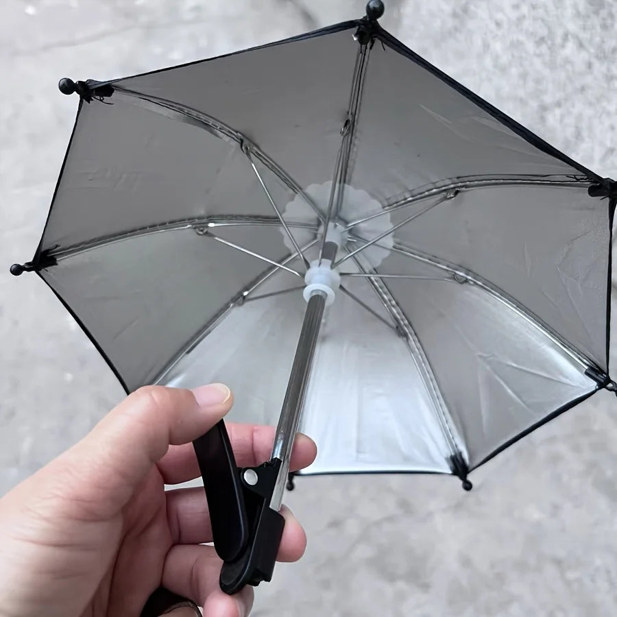 Mini Phone Sun Shade Umbrella – 26cm Clip-On Parasol Phone Sun Shade Babs