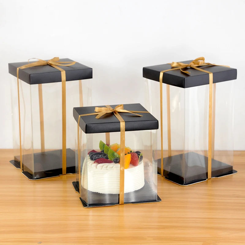 Clear PVC Cake Gift Box 20/28cm – Party & Wedding Packaging Cake Gift Box Babs
