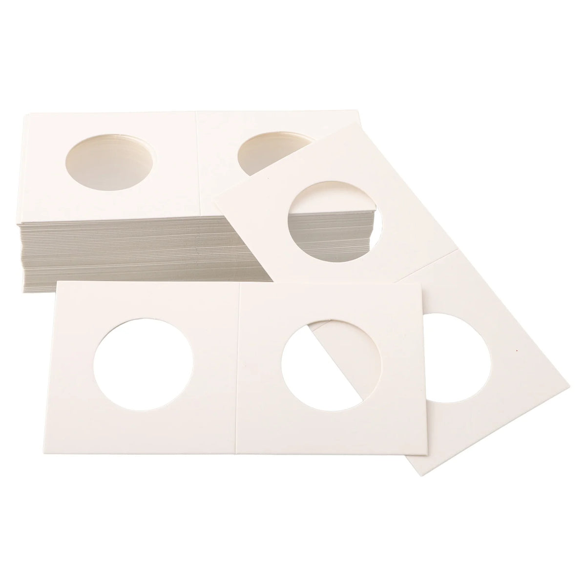 Cardboard Coin Holders 12 Sizes – 50-Pack Flip Storage Coin Flip Holders Babs
