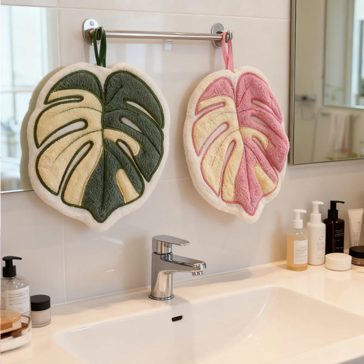Absorbent Hanging Hand Towels – Coral Fleece Kitchen & Bathroom Hand Towel Babs