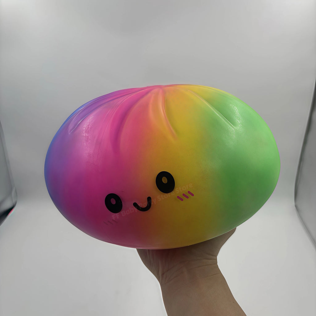 Giant Rainbow Dumpling Squishy Ball – Slow Rebound Fidget Toy Squishy Fidget Toy Babs