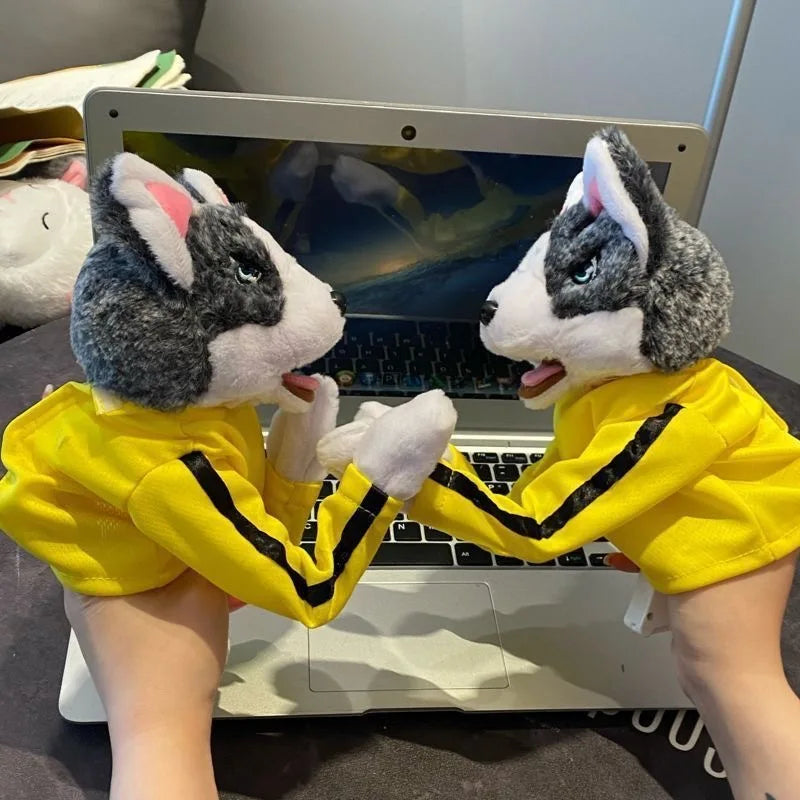 Husky Boxing Dog Hand Puppet Plush Toy – Interactive Fun Gift Hand Puppet Toy Babs