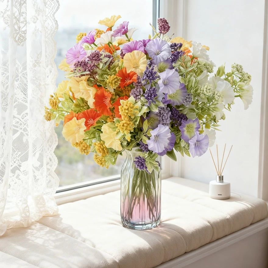 TTCY Silk Artificial Morning Glory Flowers – Wedding & Home Décor Artificial Silk Flowers Babs