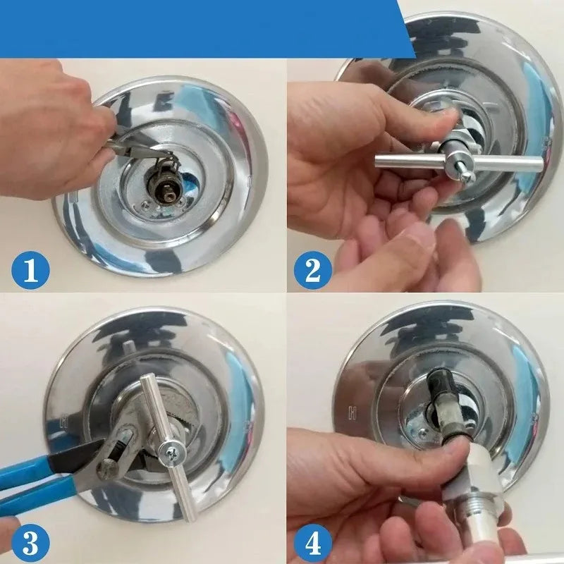 T-Type Valve Core Remover Wrench for Faucet & Pipe Repair Plumbing Wrench Tool Babs