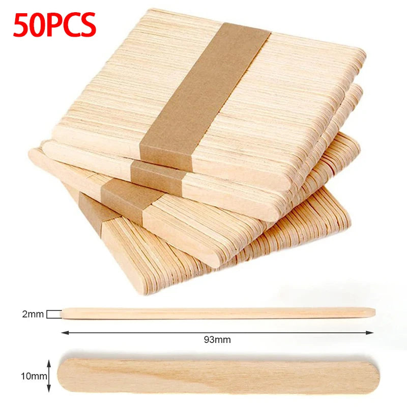Wooden Popsicle Craft Sticks – 50 or 100 Pack | DIY & Decor Wooden Craft Sticks Babs 50pcs 93mm