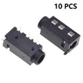 10Pcs TRRS 3.5mm Right Angle PCB Audio Jack – 4 Pole PJ320A PCB Audio Connector Babs onesize